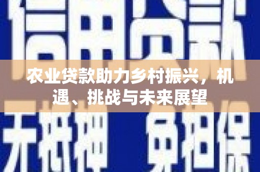 昆都仑农业贷款助力乡村振兴，机遇、挑战与未来展望