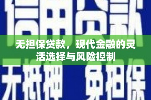 东宝无担保贷款，现代金融的灵活选择与风险控制