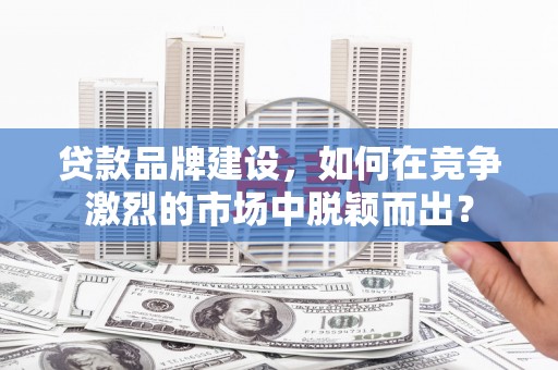 昭平贷款品牌建设，如何在竞争激烈的市场中脱颖而出？