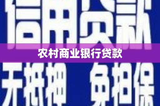 清河农村商业银行贷款
