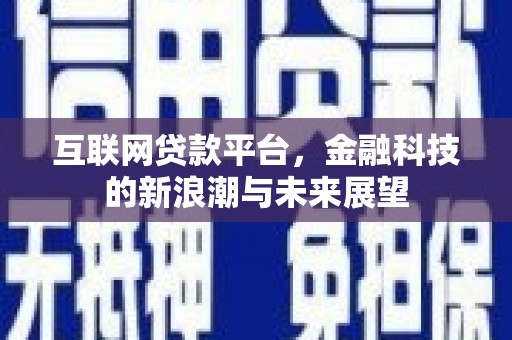 新泰互联网贷款平台，金融科技的新浪潮与未来展望