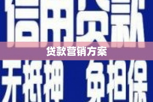 临漳贷款营销方案