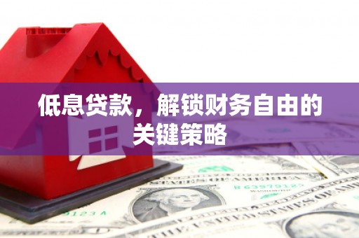新都低息贷款，解锁财务自由的关键策略