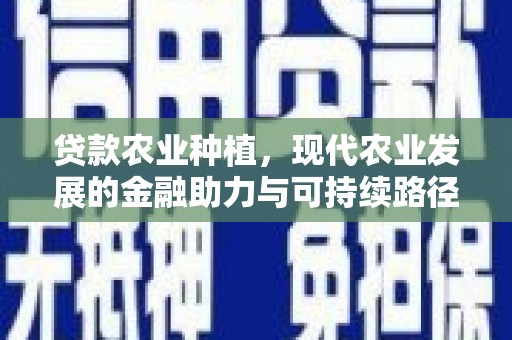 西秀贷款农业种植，现代农业发展的金融助力与可持续路径