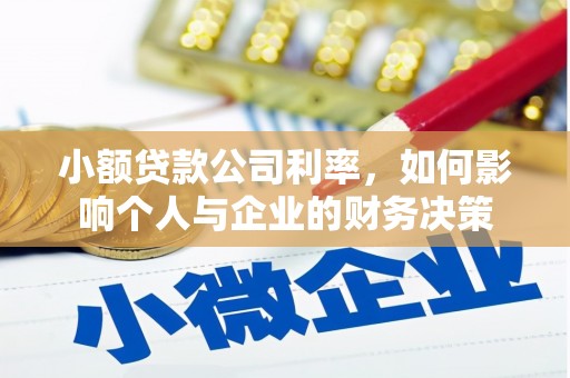 鄂城小额贷款公司利率，如何影响个人与企业的财务决策