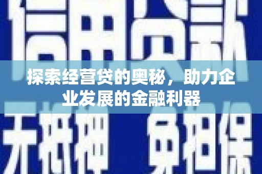 宝坻探索经营贷的奥秘，助力企业发展的金融利器