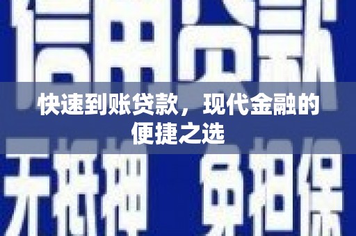 宁南快速到账贷款，现代金融的便捷之选