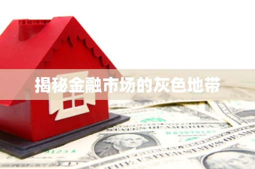 大东揭秘金融市场的灰色地带